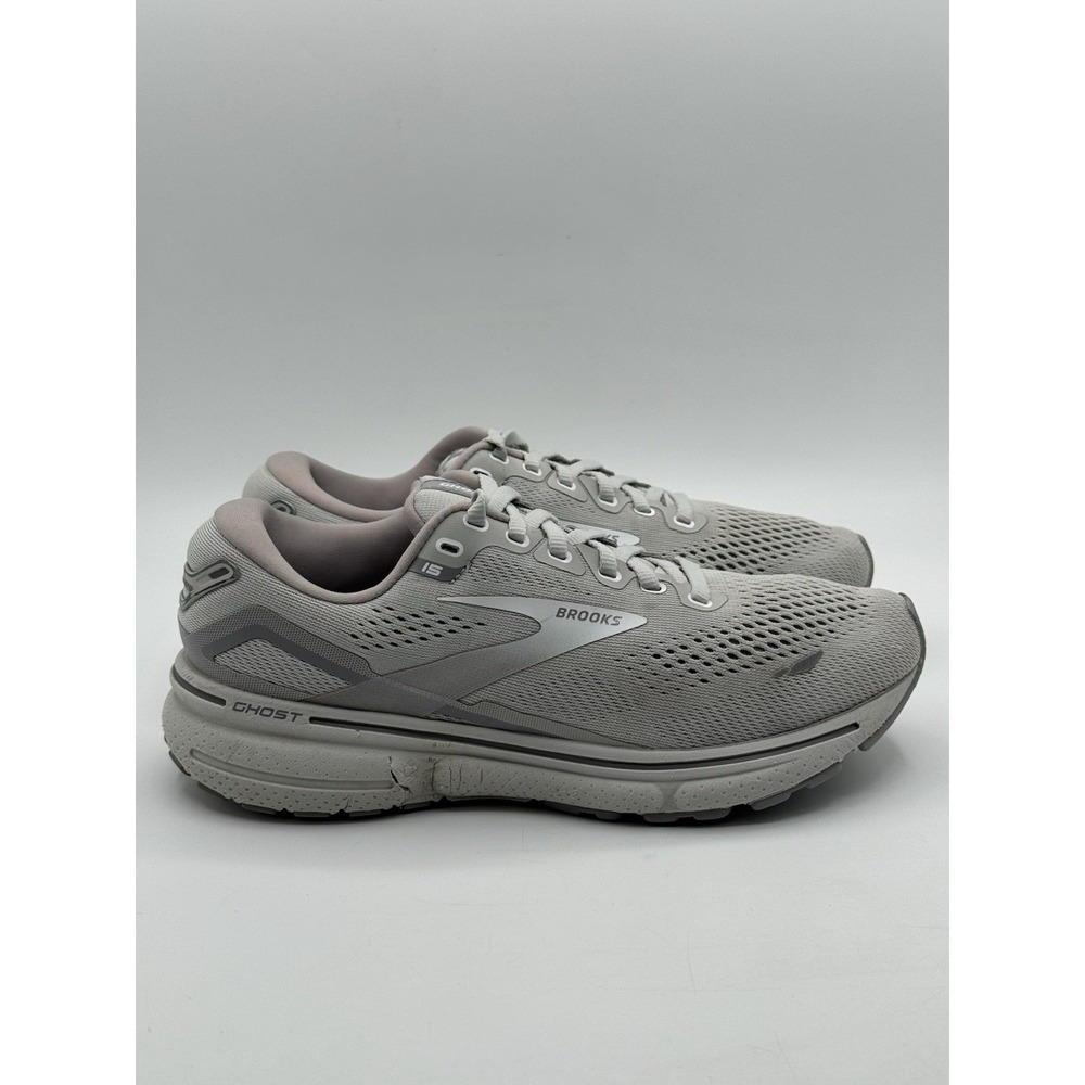 Brooks Ghost 15 Shoes Womens Size 7.5 Gray Running 1203801B112 Sneakers Walking - Picture 1 of 14